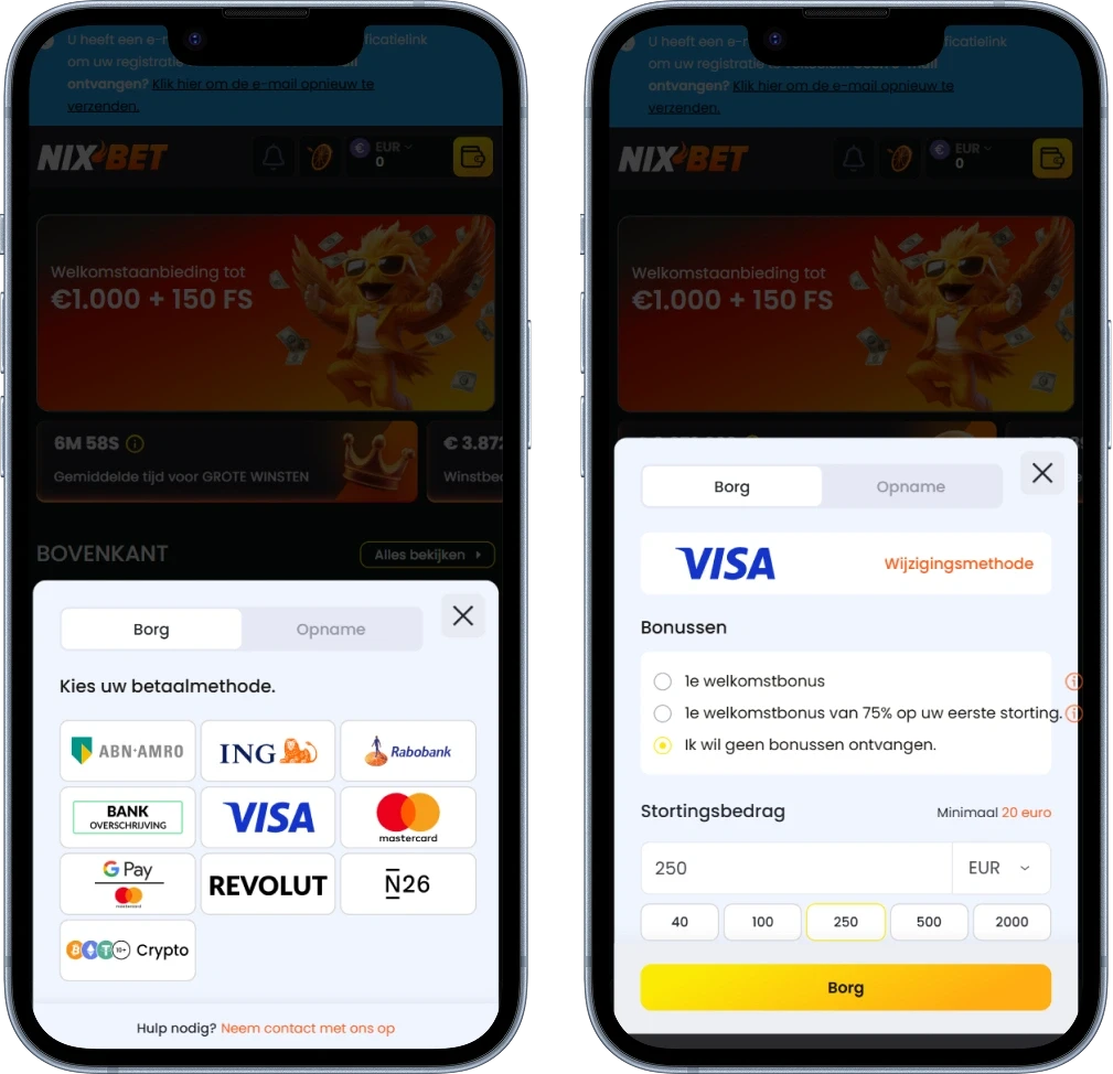 NixBet Casino Betaalmethoden en Banking