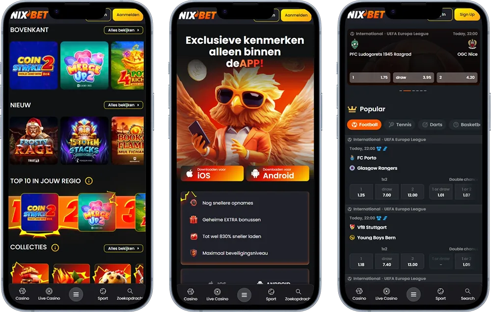 NixBet Casino Mobiele App en Toegankelijkheid