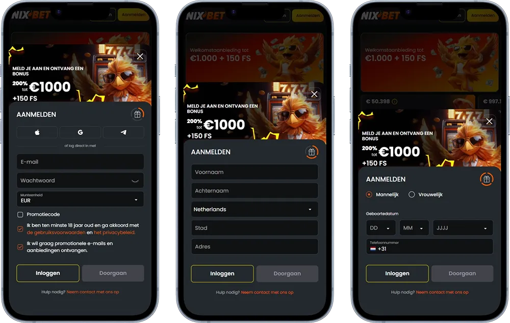 NixBet Casino Registratie en Aanmelden